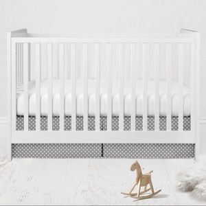 3/ $15 Gray Polka Dot Crib Skirt